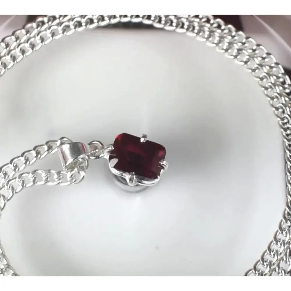 $ Fire Red Sapphire Necklace